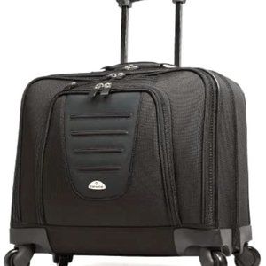 Black Samsonite Mobile Office Spinner Laptop Bag / Briefcase NWT